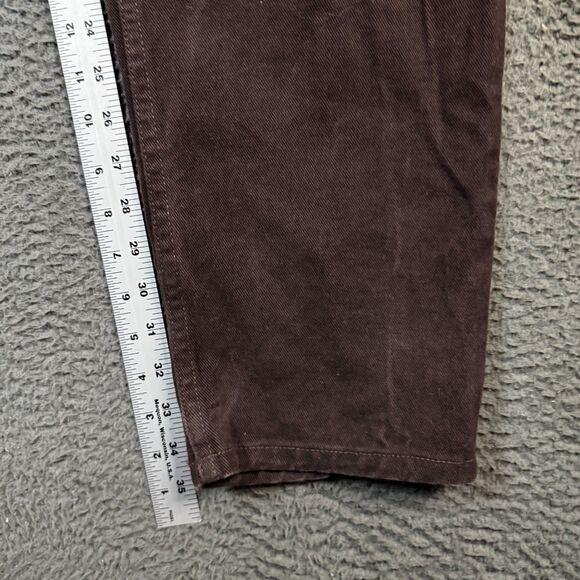 Vintage Guess Jeans Mens 32x34 Brown Relaxed Tapered Fit Y2K 90s Made in USA - Picture 12 of 14